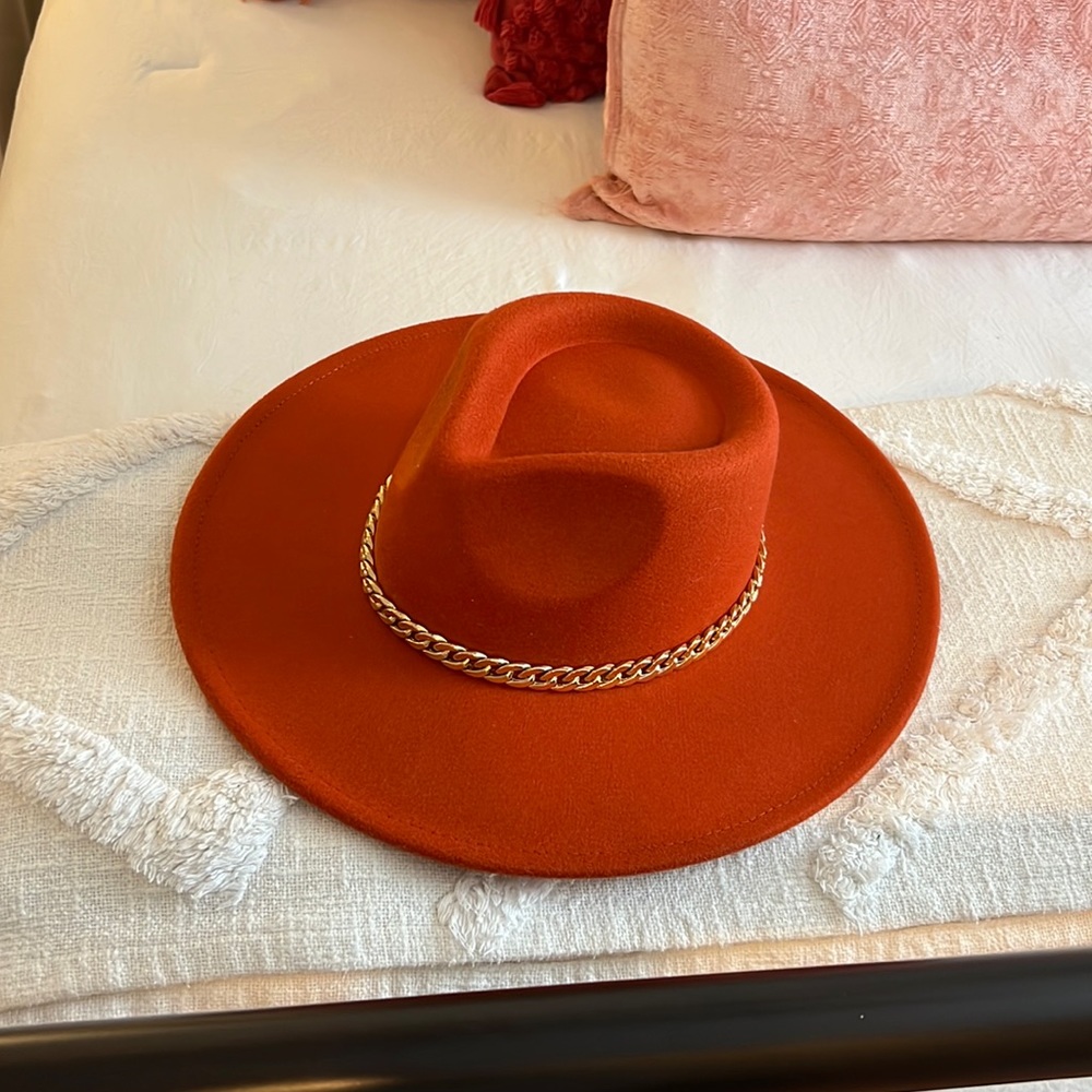 felt flat brim hat